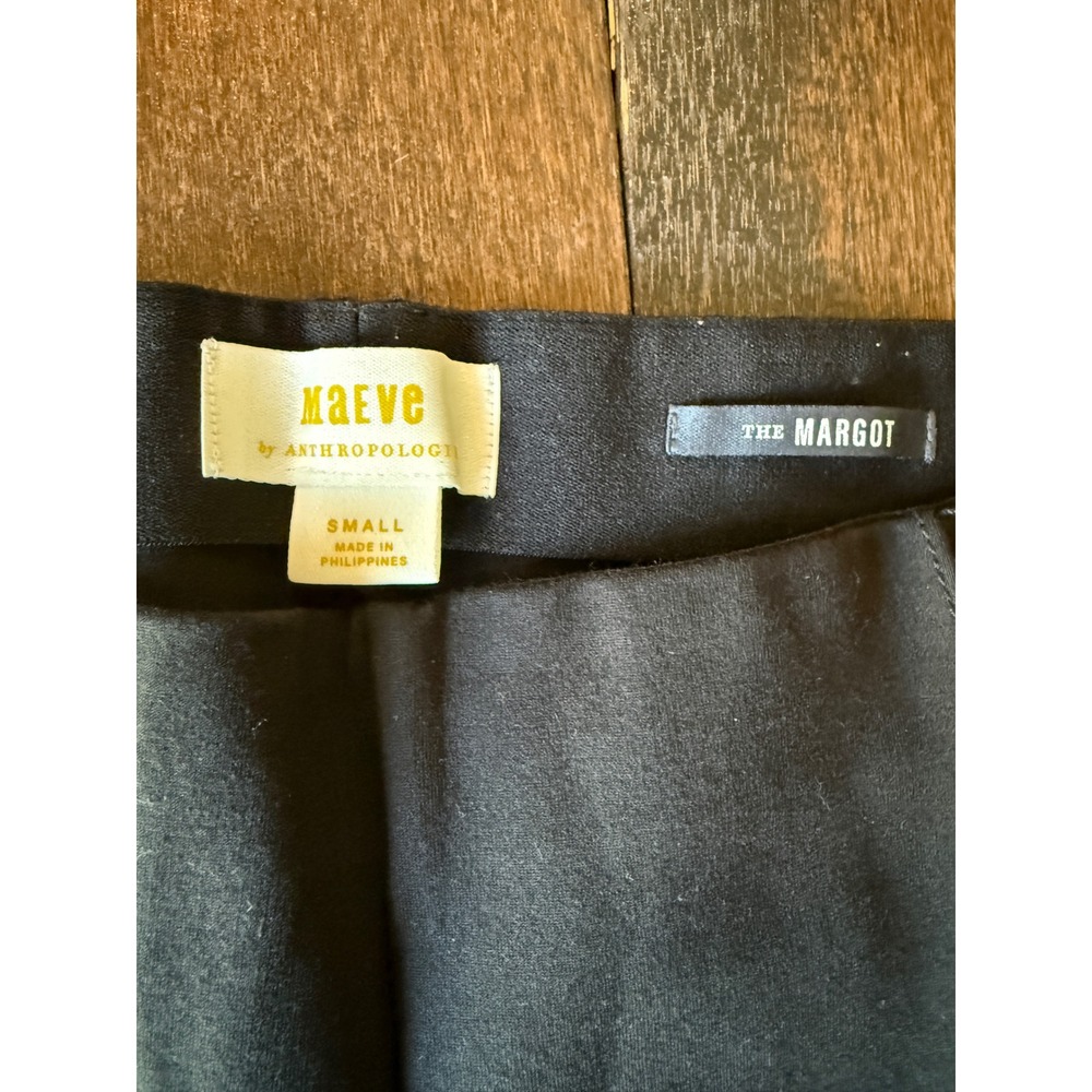 Maeve Anthropologie The Margot Black Kick Flare Seam Detail Pants Small - Picture 2 of 6